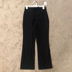 High waisted lace-up cropped flare pants